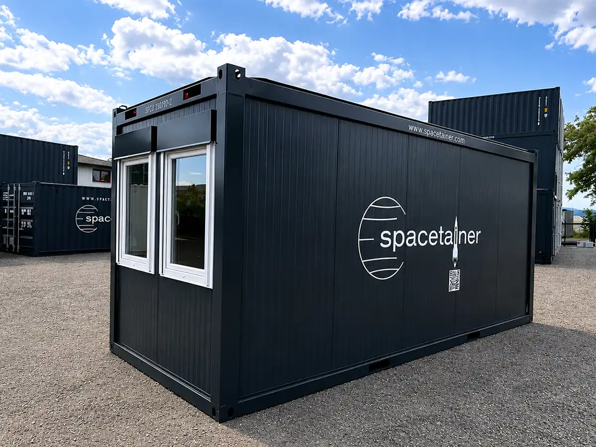 Home Bürocontainer mit Fenster - Außenansicht